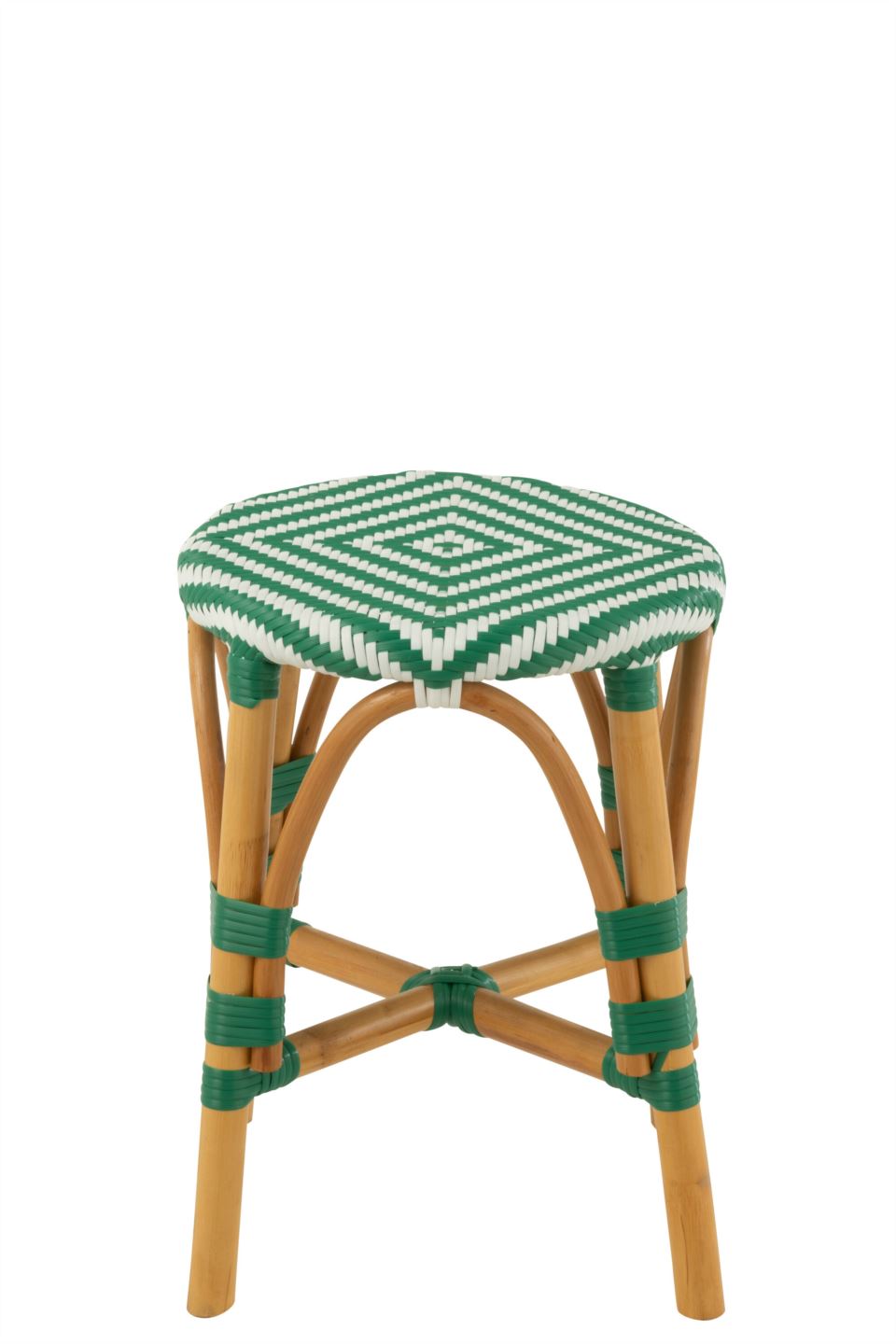 Sgabello Rattan verde (RATTAN304)