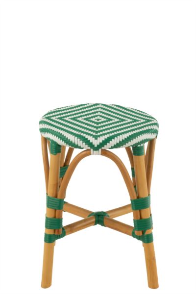 Sgabello Rattan verde (RATTAN304)